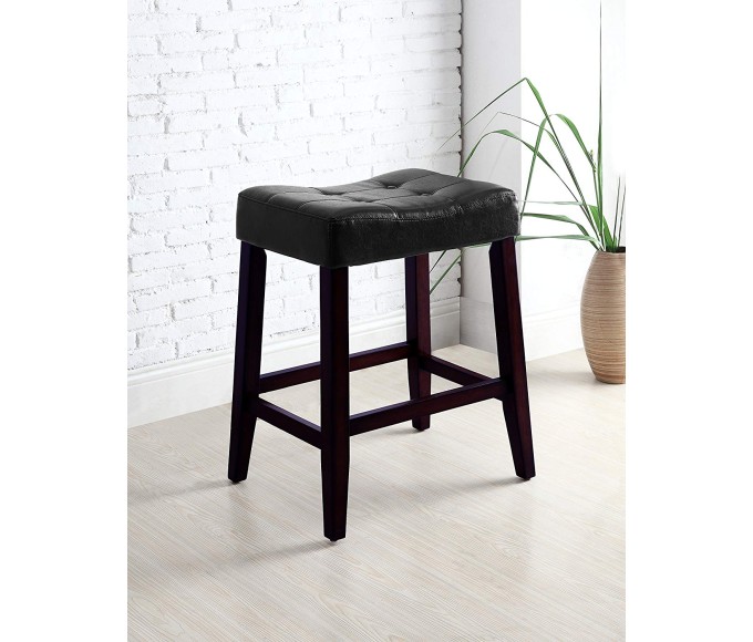 Bianca Saddle Bar Stool - Black